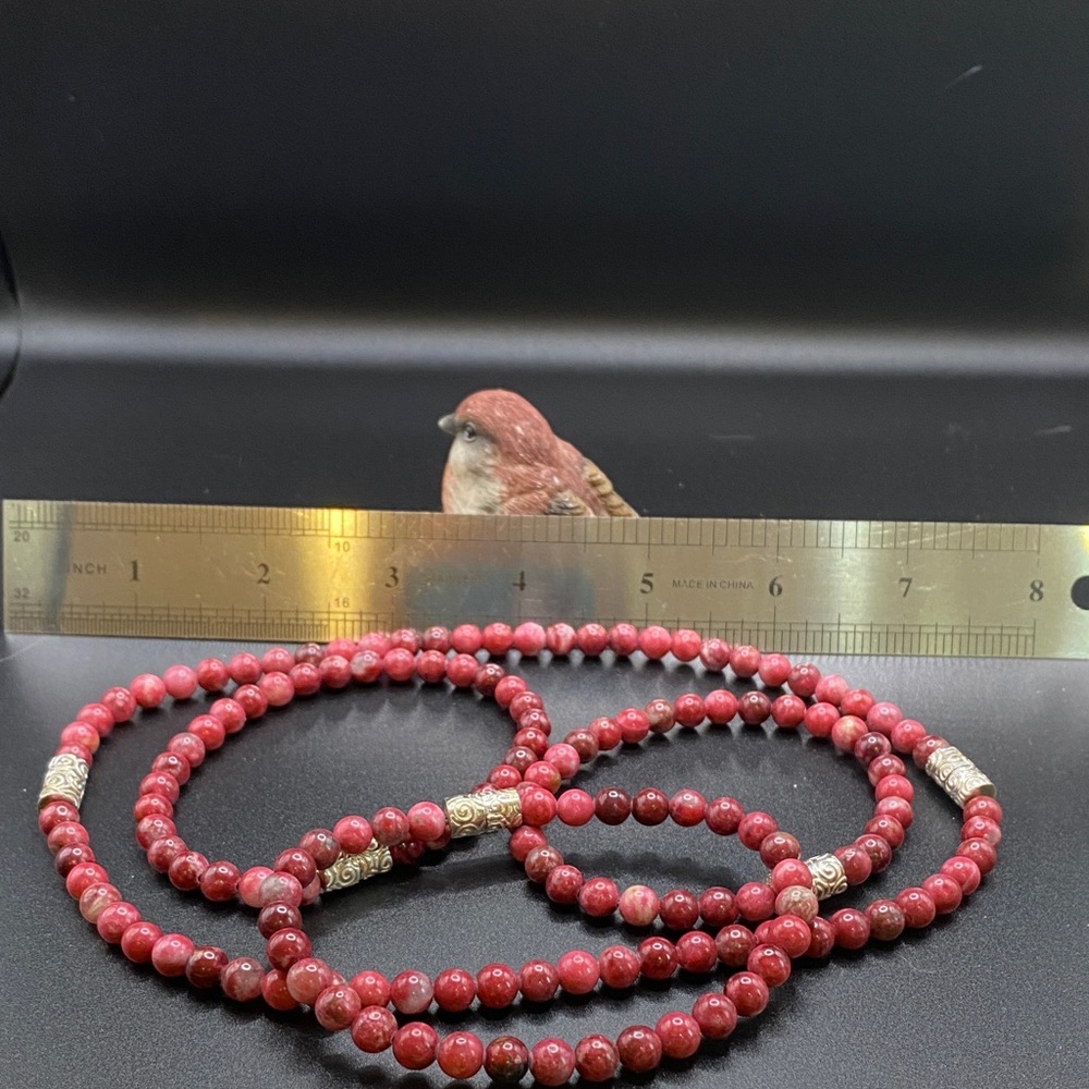 Jay King Rhodonite 40 Inch Convertible Necklace Sterling Silver-DR(127) - Picture 5 of 5